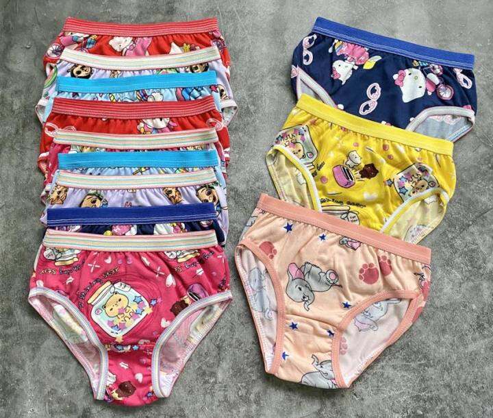 6 pcs Kids Panty Baby Underwear Cartoon Character Designs Cotton