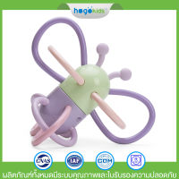 Hogokids ของเล่นผีเสื้อยางกัด เด็กสั่นกระดิ่ง ของเล่นเขย่ามือ แมนฮัตตัน บอลล์ ซิลิโคนนุ่ม และปลอดภัย