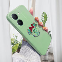 เคสโทรศัพท์ Hp สำหรับ VIVO Y27 5G ใหม่เคสโทรศัพท์ Minie ดอกไม้เล็กๆของแท้ปลอกซิลิโคนของเหลว Disny สี่เหลี่ยมเคสป้องกันทนแรงกระแทกกล้องคลุมทั้งหมด