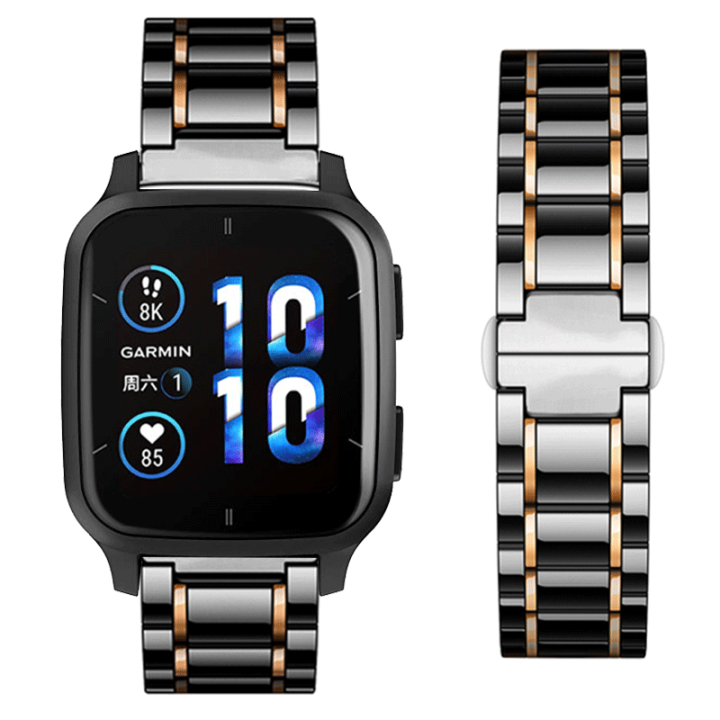 สาย-garmin-venu-sq-2-luxury-ceramic-and-สายรัดสแตนเลสของ-สำหรับ-garmin-venu-sq-smart-watch-สายนาฬิกา-garmin-venu-sq-2-sq-music