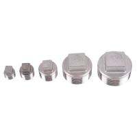 1/8" 1/4" 3/8" 1/2" 3/4" 1" 1-1/4" 1-1/2" 2" BSPT Male 304 Stainless Square Countersunk End Plug Pipe Fitting Pipe Fittings Accessories