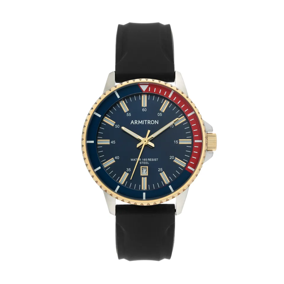 Armitron black and online gold watch