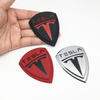 โลโก้โล่สำหรับ Tesla MODEL 3 S X Y ป้ายสัญลักษณ์ด้านหลังลำต้นด้านข้าง Fender สติกเกอร์แต่งล้อมอเตอร์ไซค์ตกแต่ง MODEL3โลหะ MODELX รุ่น MODELY