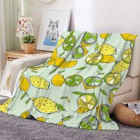 Fruit Flannel Blanket Fashion Watermelon Strawberry Printed Quilts Home Vacation Sofa Travel Office Fashion Anime Throw Blanket