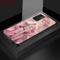 Case4you สำหรับ Samsung Galaxy A04S A04กันกระแทก3D รอยยิ้มชุดเจ้าหญิงกระจกเทมเปอร์ฝาครอบที่อยู่อาศัย