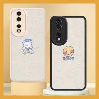 Back Cover leather Phone Case For Huawei Honor80 Pro 5G heat dissipation Cartoon Anti-knock Dirt-resistant Silica gel