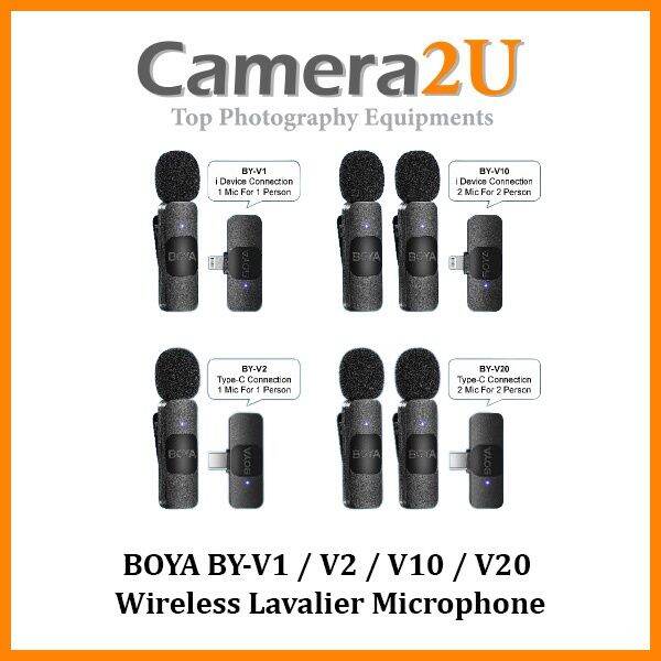 BOYA BY V1 / V2 / V10 / V20 Wireless Lavalier Microphone With Noise