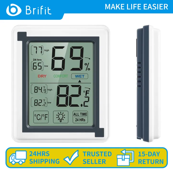 Brifit LCD Digital Thermometer Hygrometer Temperature Humidity Monitor ...