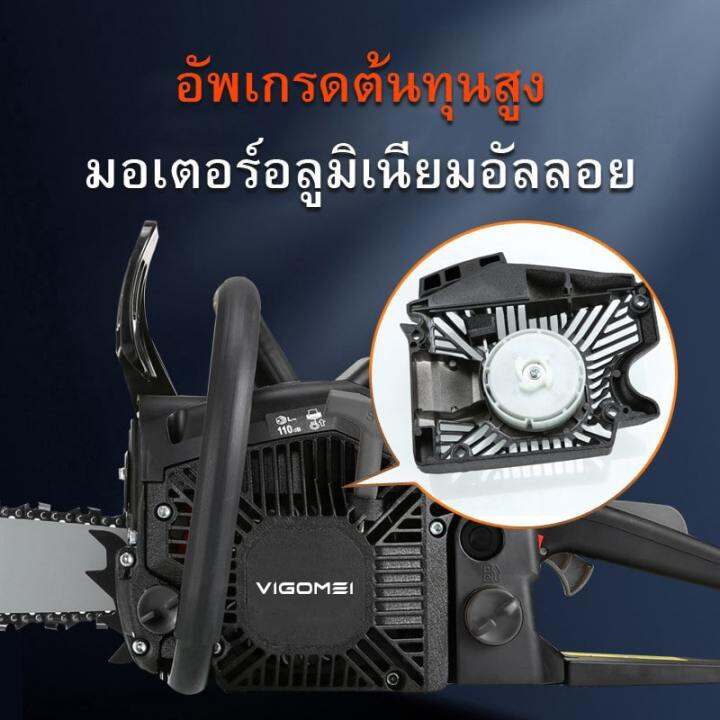 เลื่อยไฟฟ้า-vigomei-นำเข้า-20-นิ้วเลื่อยตัดไม้สะดวก-14900-kw-ขนาดใหญ่พลังงานน้ำมันเครื่องเลื่อย-18-แรงม้า-ครบชุด