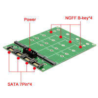 4 Lane M.2 NGFF B หรือ Bm คีย์ SSD เพื่อ SATA 7Pin ฮาร์ดดิสก์ Enclosure แปลงสนับสนุน30มิลลิเมตร42มิลลิเมตร60มิลลิเมตร80มิลลิเมตร