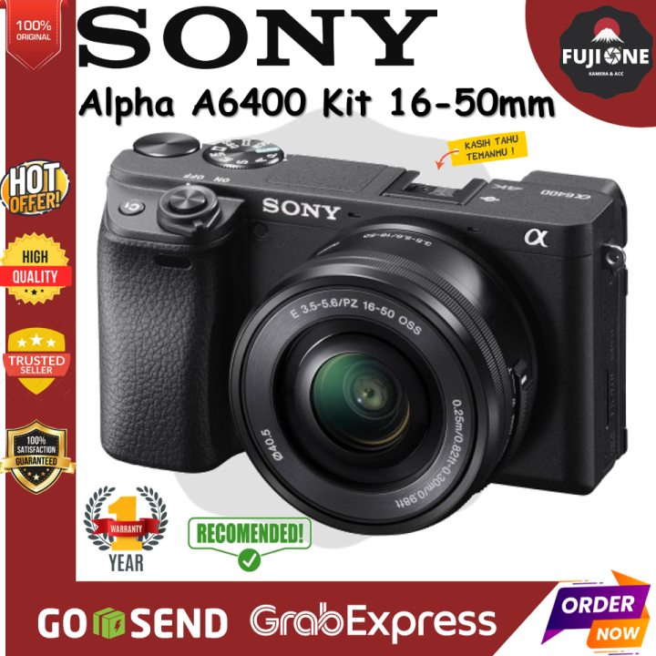Sony A6400 Kit 1650mm / Sony Alpha A6400 MIRRORLESS CAMERA RESMI