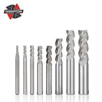 แฮมป์ตันอลูมิเนียมตัด1-12มิลลิเมตรคาร์ไบด์ตัดกัด HRC 50 3ขลุ่ย End Mill สำหรับเครื่องมือกัดโลหะเครื่อง CNC เราเตอร์บิต