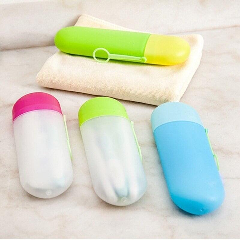 Portable Travel Toothbrush Holder Caps Case Toothpaste Household Storage Cup 