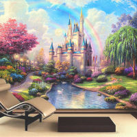 [hot]Custom 3D Mural Bedding Room TV Sofa Wall Backdrop Fantasy Castle Entrance Childrens Room Kids Wall Mural Decor Photo Wallpaper