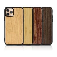 Real Wood back case for iphone 14 13 Mini 12 SE 2022 XR X S Max 8 7 Plus Genuine Bamboo Wooden Hard Phone case iPhone 11 Pro Max  Screen Protectors