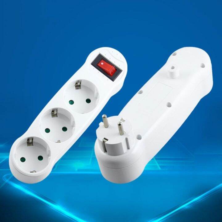 Durable Adapter EU Standard 1 to 3 Way German Plug Power Socket s 250V