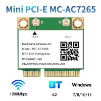 MC-AC7265ไร้สาย1200Mbps ครึ่ง Mini Pcy-e การ์ด Wifi บลูทูธ4.2 802.11Ac แบนด์คู่2.4G 5Ghz อะแดปเตอร์สำหรับแล็ปท็อปกว่า7260HMW