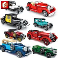 Sembo Block Antique Cars Vintage City Model Buliding Kit Moc Speed Champion Creative Set Classic Vehicle Supercar Race Technique Building Sets