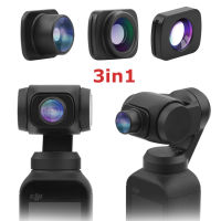 3-In-1มุมกว้าง10X มาโครเลนส์ Fisheye ชุดสำหรับ DJI Osmo กระเป๋ากระเป๋า2 Vlog ยิงมือถือ G Imbal มาเลนส์อุปกรณ์เสริม