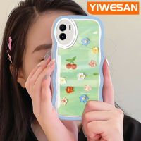 YIWESAN เคสสำหรับ VIVO Y15s Y15a Y01เคสลายการ์ตูนแฟชั่นสีสันสดใสดอกไม้น่ารักขอบครีมเคสโทรศัพท์แบบใสนิ่มป้องกันเลนส์กล้องเคสโปร่งใสซิลิโคนเคสกันกระแทก