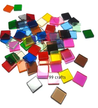 Mosaic Tiles Stainless Glass Irregular Shape Assorted Colours Mosaic Tiles  DIY Craft Supplies Stained Glass Pieces Craft for Adults 