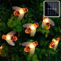 50 LED 7M Simulation Honey Bees Solar Power String Lamp Fairy Lights Battery Garlands Garden Christmas Holiday Decor Outdoor Outdoor Lighting