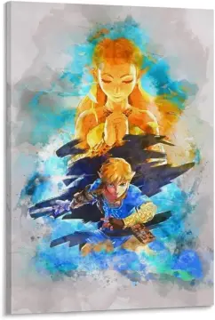 Quadro decorativo Legends Never Die Link Zelda Arte para sala