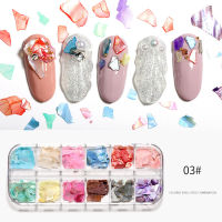 【LuckShops】BEAUTYBIGBANG Nail Parts Natural Shell Flake Shell Nail Stone Parts Big Shell Abalone Shell Nail Art Parts Nail Parts Shell Nail Art Nail Shell Style