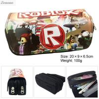 ZENONO กระเป๋าใส่ดินสอสร้างความจุขนาดใหญ่ Dompet Travel อเนกประสงค์,สำนักงาน Robloxing กระเป๋าดินสอเครื่องเขียนกล่องดินสอ Robloxing