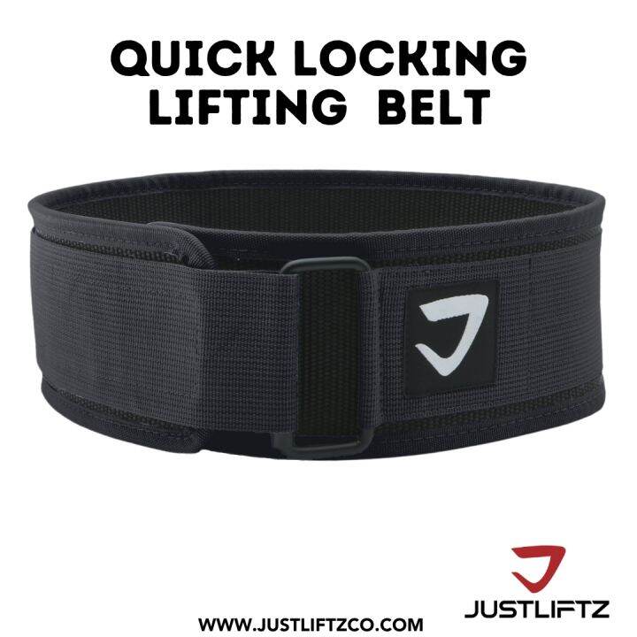 Justliftz QuickLocking Weight Lifting Belt Lever Belt velcro belt gym