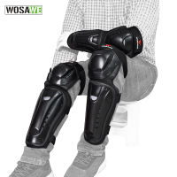 WOSAWE MTB Kneepad Set Motorcycle Knee Pads Protector Motocross Snowboard Skateboard Ski Roller Hockey Sports Protection Support