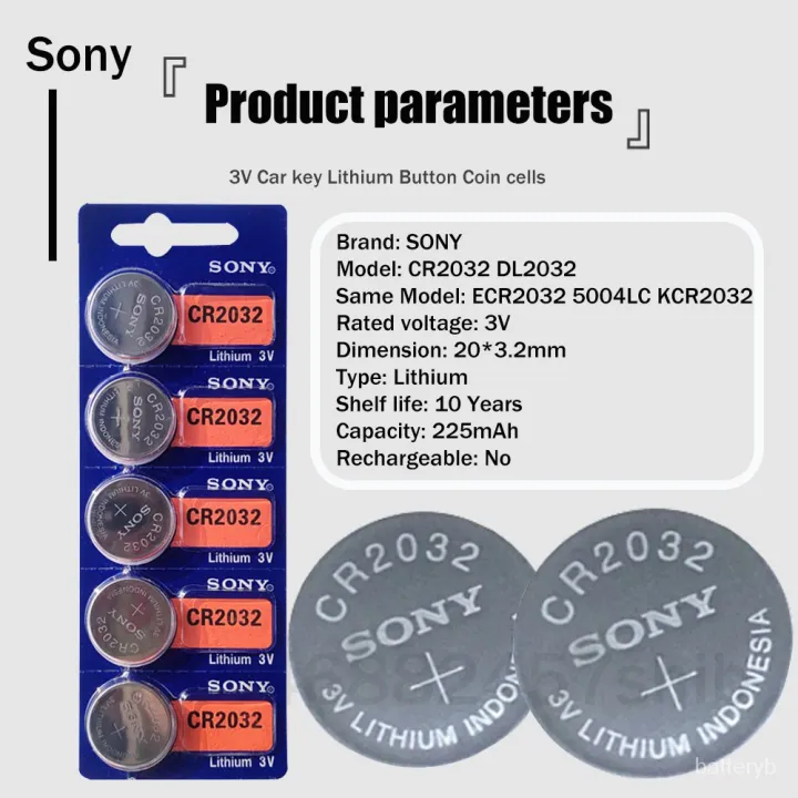 Sony CR2032 3V Lithium CMOS Watches Electronic Battery Lazada PH