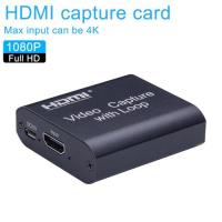 เครื่องบันทึกวิดีโอการ์ดบันทึก HDMI 1080P เกมจับภาพแบบเรียลไทม์สตรีมมิ่ง HDTV USB2.0 1080P เกมจับภาพความคมชัดสูงสตรีมเมอร์อุปกรณ์สตรีมเมอร์