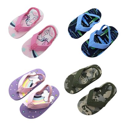 Toddler Flip Flops Shoes Little Kid Sandals With Back Strap Boys Girls Water Shoes For Beach And Pool