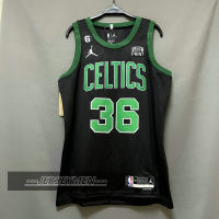 【High Quality】Mens 2022-23 New Original NBA Boston Celtics #36 Marcus Smart Jersey Statement Edition Black Swingman Heat-pressed