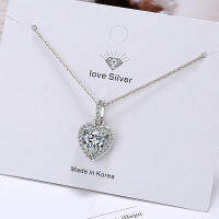 Upingi-Fashion Womens Love rhinestone zircon necklacec474or