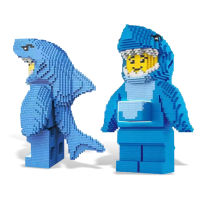 3310PCS City Shark Man Blocks Mini Building Blocks Sharkman Educational Diamond Micro Bricks Christmas Toys for Children Gifts