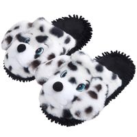 Soft Cute Dog Cotton Slippers Winter Students Home Non-slip Slippers Winter Warm Couple Cartoon Milk Rabbit Fluffy Fur Slippers