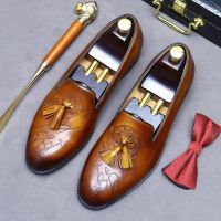 New mokasyny męskie skórzane brown loafers men chaussures de ville hommes cuir loafers leather shoes for men