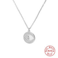 ROXI Vintage C Star Sun Eye Real 925 Sterling Silver Women Clavicle Necklace Elegant Pendant Necklaces Fine Jewelry Chains