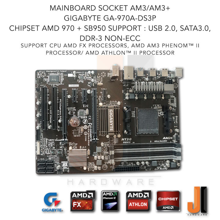 mainboard-gigabyte-ga-970a-ds3p-am3-am3-support-amd-am3-fx-am3-phenom-ii-athlon-ii-series-มือสองสภาพดีมีฝาหลังแถมมาให้