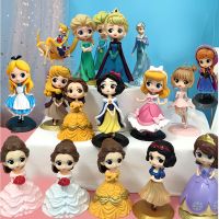 【คุณภาพสูง】ของเล่นเด็กตุ๊กตาการ์ตูน Frozen Elsa Anna Mermaid Cinderella Snow White สําหรับตกแต่งเค้กวันเกิดปาร์ตี้