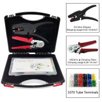 （Conbo metals） Wire Terminal Tubular Crimping Tool Wire Stripper Kit Electrician Nippers Crimping For Wires Press Round Crimp Pliers Tools Box