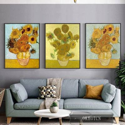 Van Gogh Sunflower Wall Art Picture Famous Oil Painting Print On Canvas Nordic Poster for Living Room Home Decor No Frame