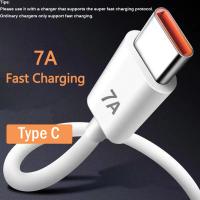 yqcx001 sell well - / 7A USB Type C Super Fast Charge Cable for Huawei P40 P30 Mate 40 USB Fast Charing Data Cord for Xiaomi Mi 12 Pro Oneplus Realme