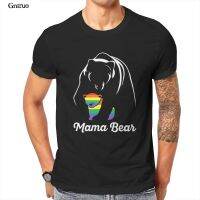 Proud Mama Bear Lgbt Mens Tall T-Shirt Essentials Black Oversized Short Sleeve Male Clothing 105171 【Size S-4XL-5XL-6XL】