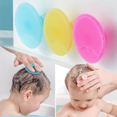 ‘；【。- Silicone Shampoo Brush For Baby Infant Bathing Soft Silicone Boys Kids Shower Brush Head Hair Washing Massage Brushes Wipe Comb