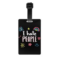 【cw】 I Hate Luggage Tag Suitcase Accessories Label Holder Baggage ID Address