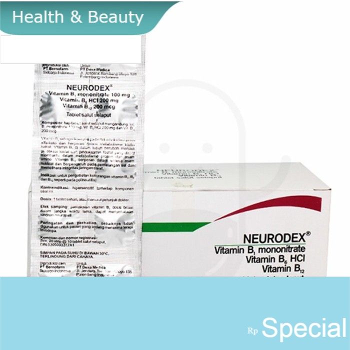 Neurodex 1 Strip Isi 10 Tablet Obat Neurodex Neorodeks Neorodex ...