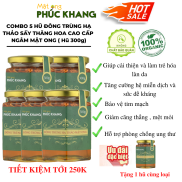 Mật ong Phúc Khang - Combo 5 Hũ Đông trùng hạ thảo sấy thăng hoa ngâm mật